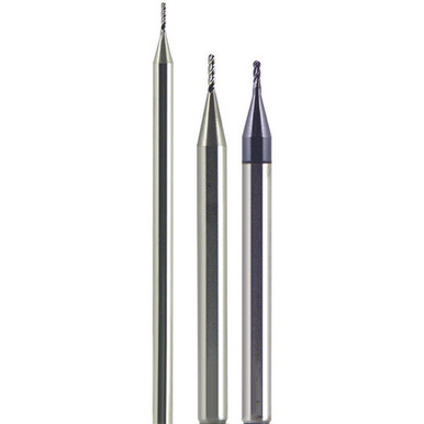 0.016" Dia. x 1/8" Shank x 0.024" DOC x 1-1/2" OAL, Carbide AlTiN, 4 Flute, Ballnose End Mill Series/List #5919T MT3196806