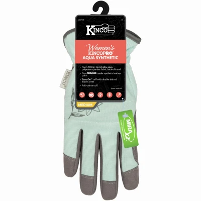 Women's Suede Gloves, Gray, L