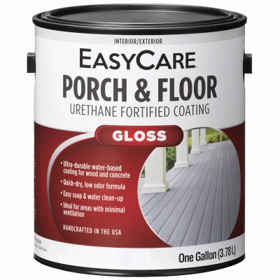 Porch & Floor Coating, Interior/Exterior, Urethane Fortified, White Pastel Base Gloss, 1 Gallon