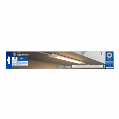 LED Undercabinet Light Fixture, Plug In, Plastic, 18 In., 10 Watt