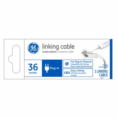 Linking Connector Cable For Plug-In Undercabinet Fixtures, White, 36 In.