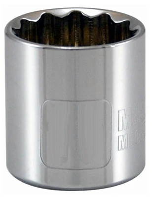 Metric Socket, 12-Point, 3/8 In. Drive, 19mm