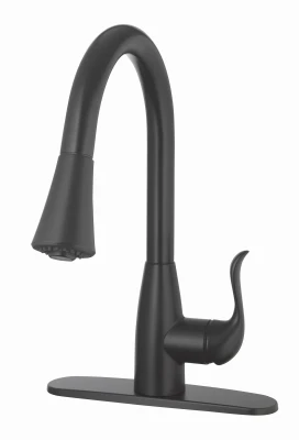 Single Handle Pull-Down Spray Kitchen Faucet, Matte Black