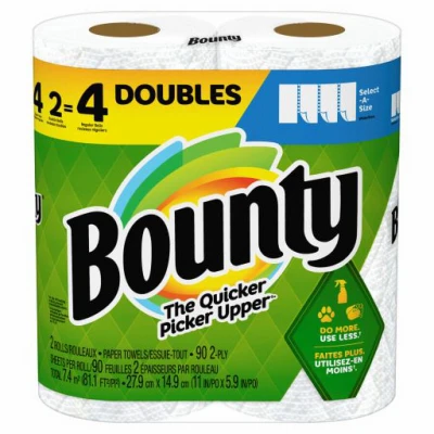 Select-A-Size Paper Towels, White, 2 Double Rolls
