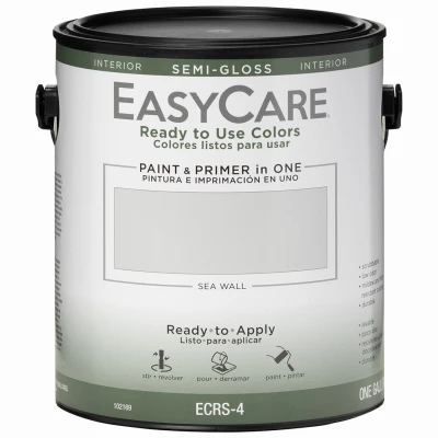 Ready To Use Colors Paint & Primer, Interior Semi-Gloss Latex, Sea Wall, Gallon