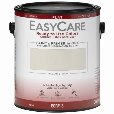 Ready To Use Colors Paint & Primer, Interior Flat Latex, Italian Straw, Gallon