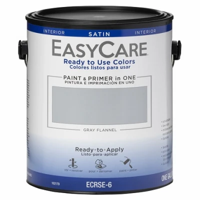 Ready To Use Colors Paint & Primer, Interior Satin Latex, Gray Flannel, Gallon