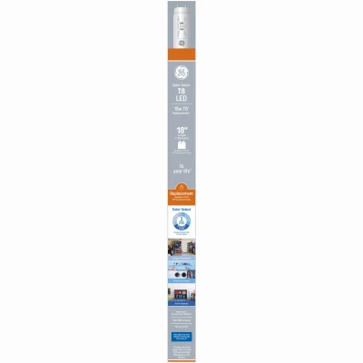 LED Linear Tube Light Bulb, 3 Color Options, T8, 18 In.