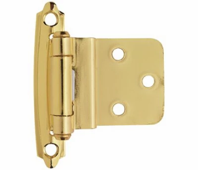 Cabinet Hinge, Self-Closing, Golden Champagne, Variable Overlay, 2-Pk.