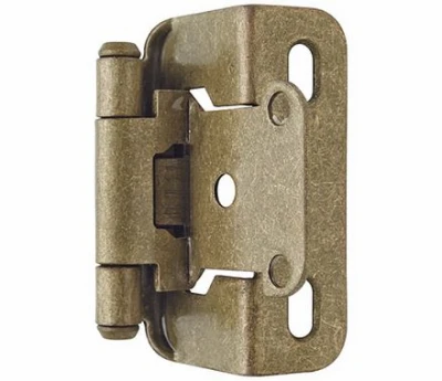 Cabinet Hinge, Self-Closing, Champagne Bronze, 1/2 In. Overlay, 2-Pk.