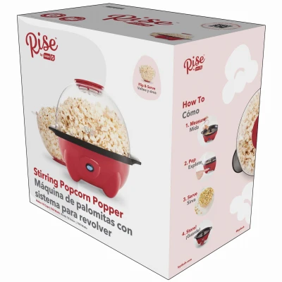 SmartStore Stirring Popcorn Maker, Red, 3 Qt.