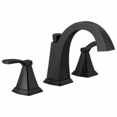 Flynn 2-Handle Widespread Bathroom Faucet, Matte Black