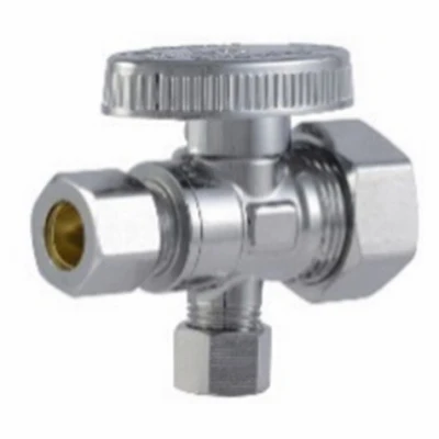 Brass Ball Outlet Valve, Quarter Turn, 1/2 x 1/4 In.