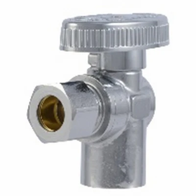 Angle Valve, Quarter Turn, Copper Sweat 1/2 x 3/8 In.