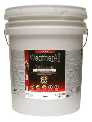 Platinum WeatherAll Exterior House Paint & Primer, Neutral Base Flat, 5 Gallon