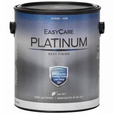 Platinum WeatherAll Exterior Latex House Paint & Primer, Satin Neutral Base, 1 Gallon