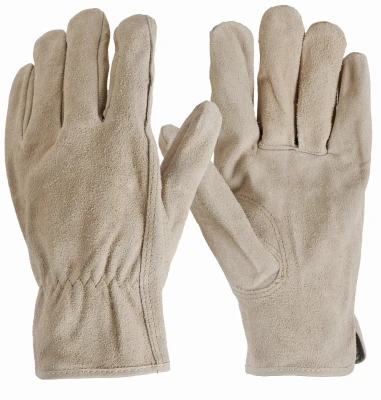 Work Gloves, Cowhide Suede Leather, Men's XL