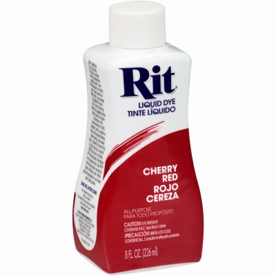 Liquid Fabric Dye, Cherry Red, 8-oz.