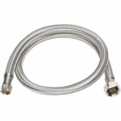 Braided Faucet Supply Line, Stainless Steel, 1/2 x 3/8 x 20 In.
