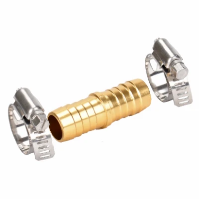 5/8 In. Hose Coupler Set With Clamps, Metal