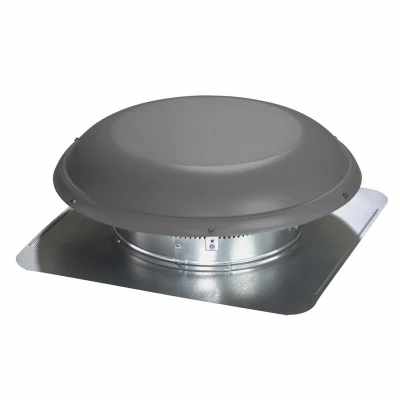 Round Static Roof Vent, Weatherwood, 144 Sq. In.