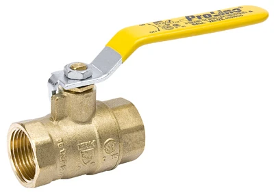 Full-Port Ball Valve, Forged Brass, Female Pipe Thread, 1/4-In.