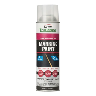 Inverted Marking Spray Paint, Fluorescent Pink, 17 oz.