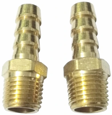 Compressor Hose End, 3/8 Barb x 3/8-In. MNPT, 2-Pk.