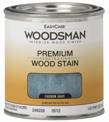 Woodsman Interior Stain, Oil Base, Carbon Gray, 1/2 Pt.