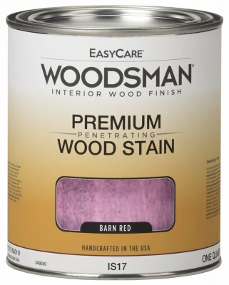 Woodsman Interior Stain, Oil Base, Barn Red, Qt.