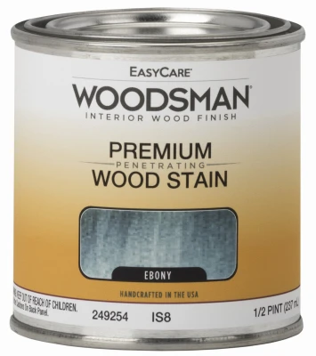 Woodsman Interior Stain, Oil Base, Ebony, 1/2 Pt.