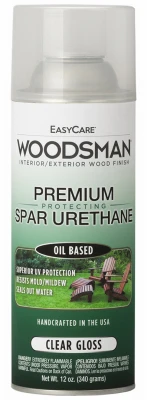 Woodsman Spar Urethane, Indoor/Outdoor, Clear Gloss, 12 oz. Spray