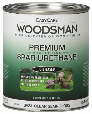 Woodsman Spar Urethane, Indoor/Outdoor, Clear Semi-Gloss, Qt.