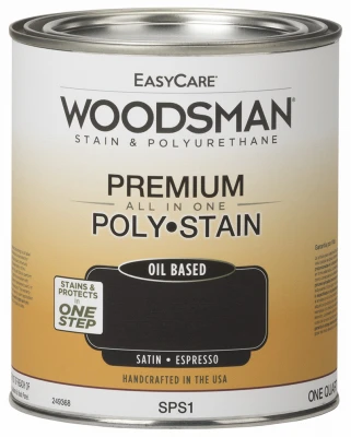 Woodsman Stain & Polyurethane, Oil-Base Satin Espresso, Qt.