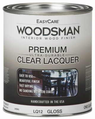 Woodsman Lacquer Protective Finish For Wood & Metal, Clear Gloss, Qt.
