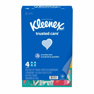 2-Ply Facial Tissues, 160 Per Box, 4-Pk.