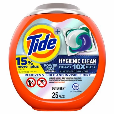 Power Pod HD Hygienic Laundry Detergent, 25-Ct.