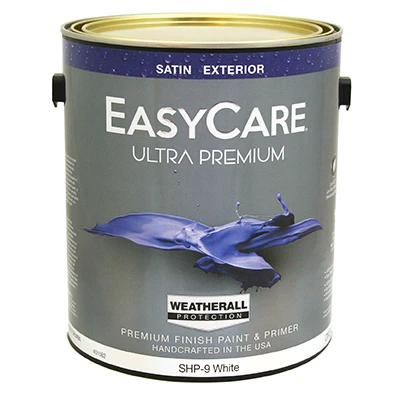 Platinum WeatherAll Exterior House Paint & Primer, White Satin Acrylic, 1 Gallon