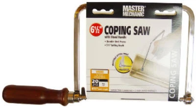 Wood-Handled 20-TPI Coping Saw, 5-1/4 In.