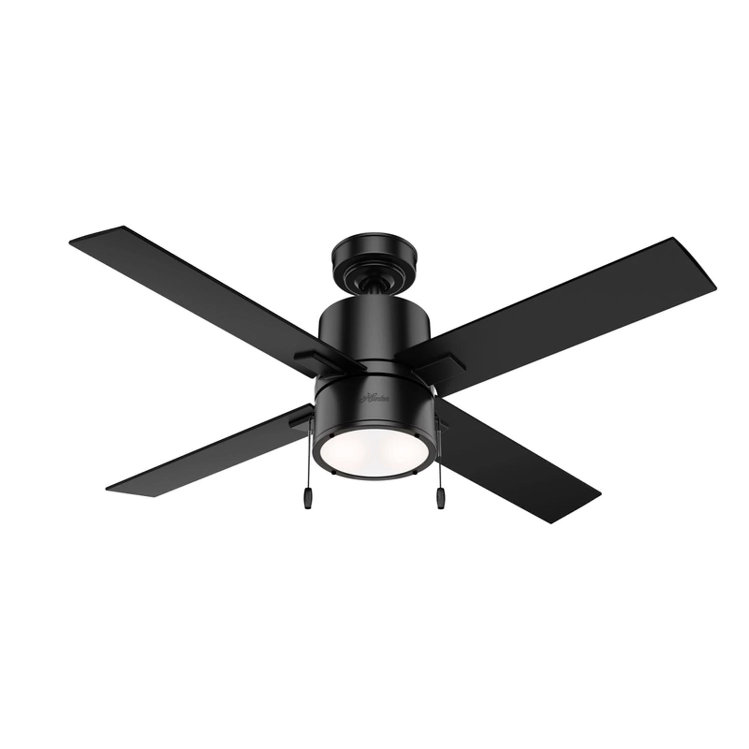 Beck Ceiling Fan, LED Light, Matte Black, 52-In.