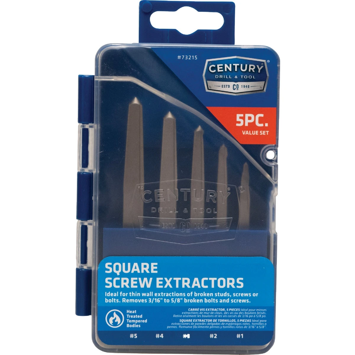 5-Pc. Square Screw Extractor Set
