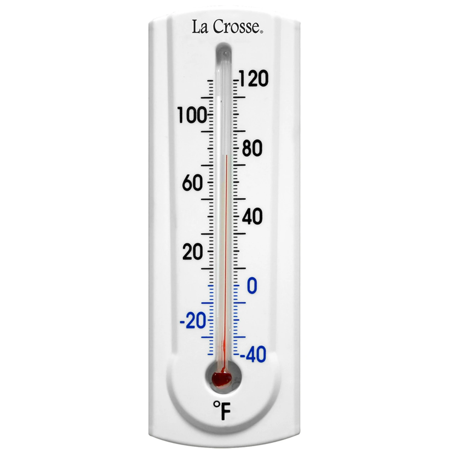 Outdoor Thermometer with Key Hider, White, 6.5-In.