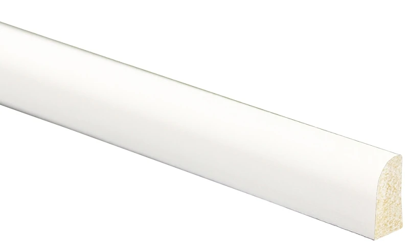 Polystyrene Interior Shoe Moulding, Crystal White, 9/16 x 1/4 In. x 8 Ft.