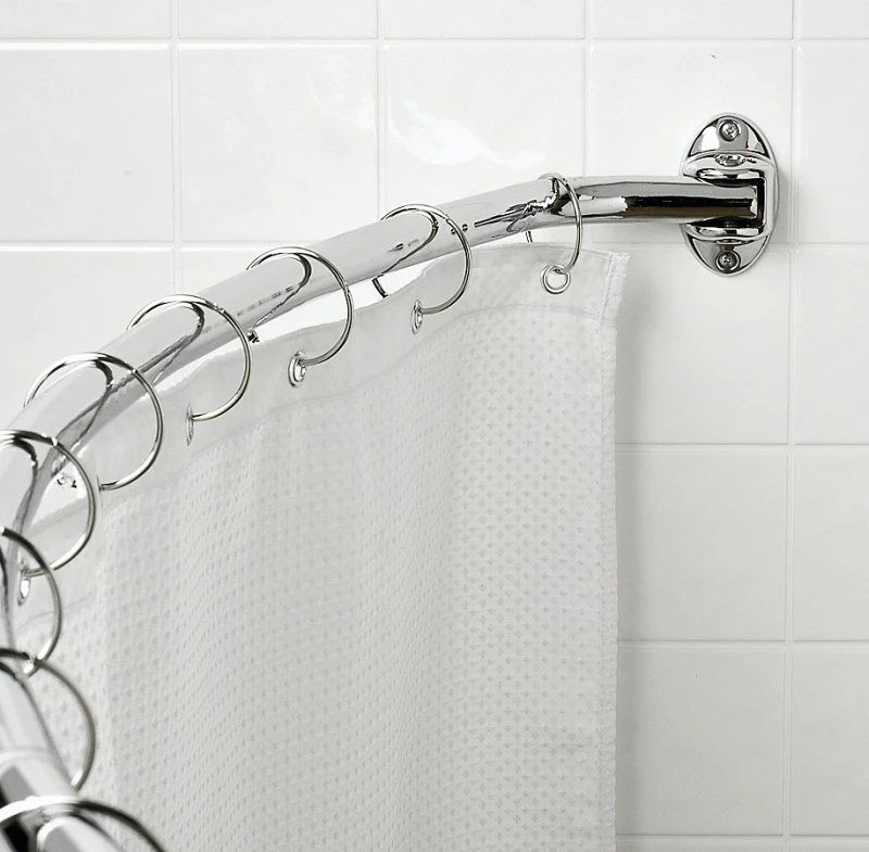 Adjustable Curved Shower Rod 60 In. To 72 In. Chrome Finish