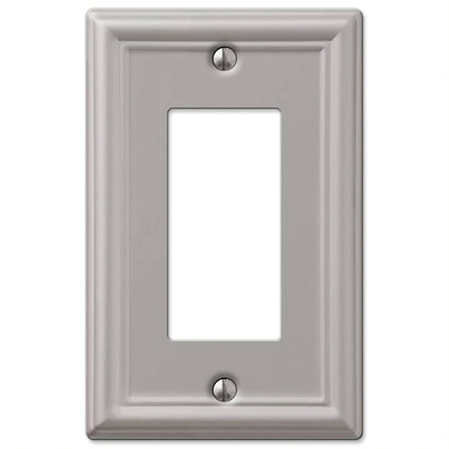 Chelsea Wall Plate, Brushed Nickel, Steel, 1 Rocker