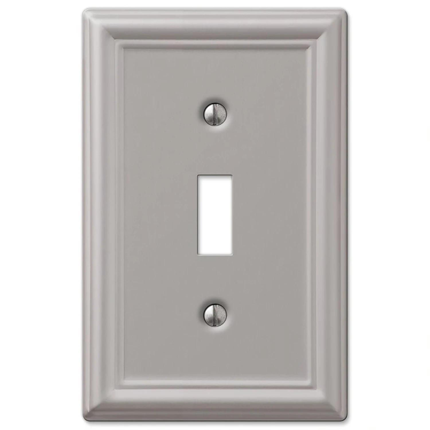 Chelsea Wall Plate, Brushed Nickel, Steel, 1 Toggle