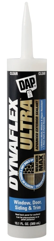 DynaFlex Ultra Advanced Exterior Sealant for Windows, Doors, Siding & Trim, Clear, 10.1-oz.