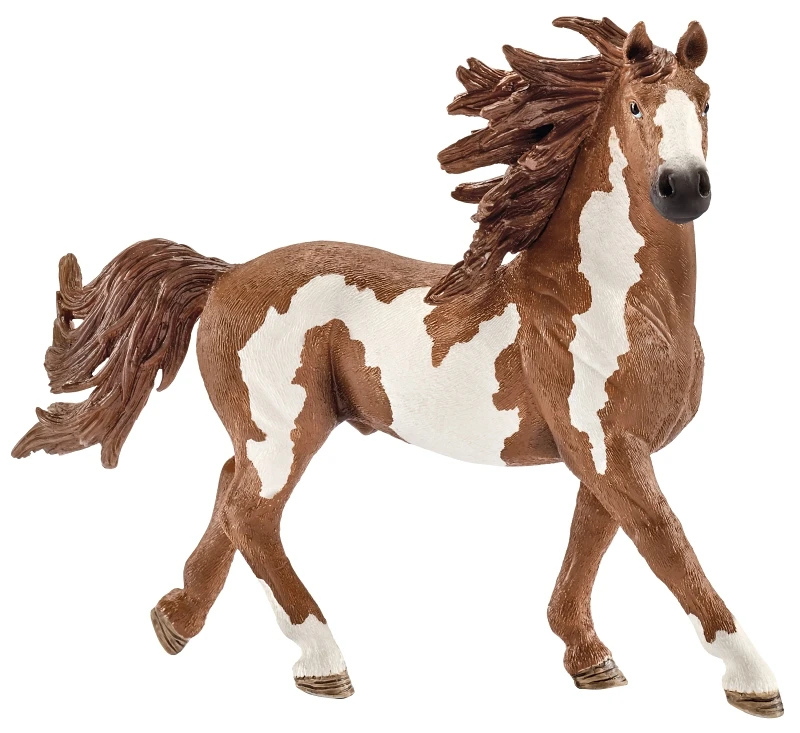 Brown & White Stallion Toy Animal Figure, Ages 3 & Up