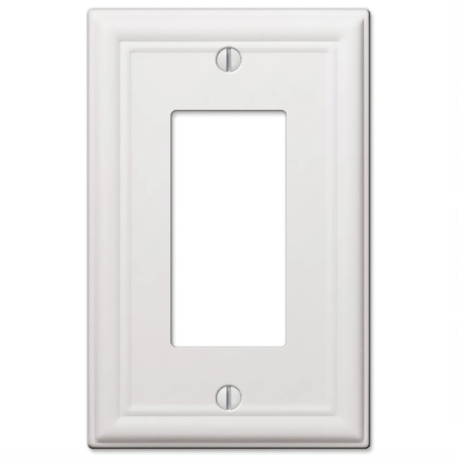 Chelsea Wall Plate, White, Steel, 1 Rocker