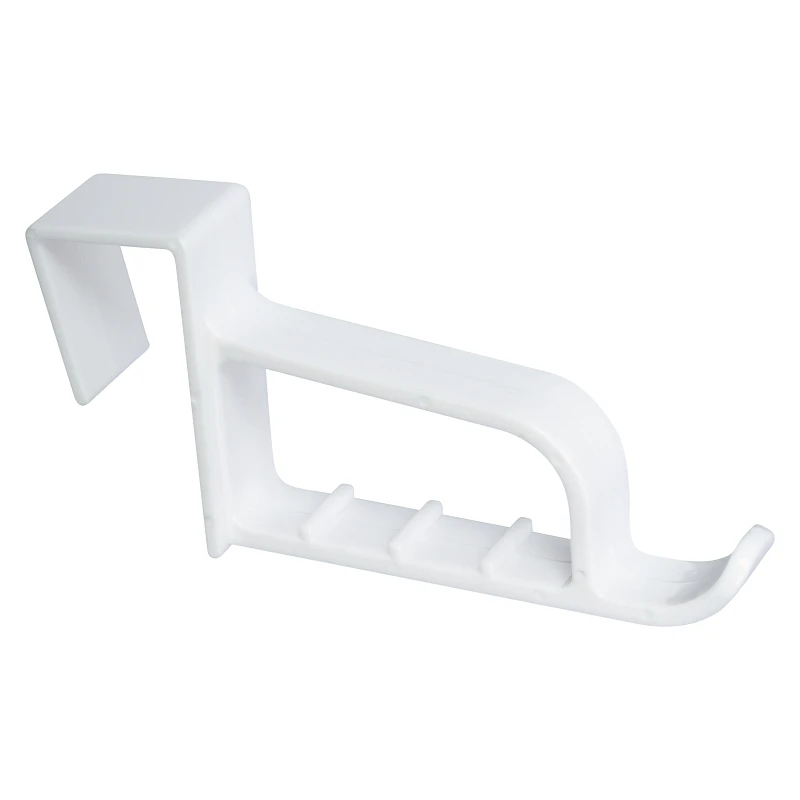 Long Over-The-Door Hook, Plastic, White